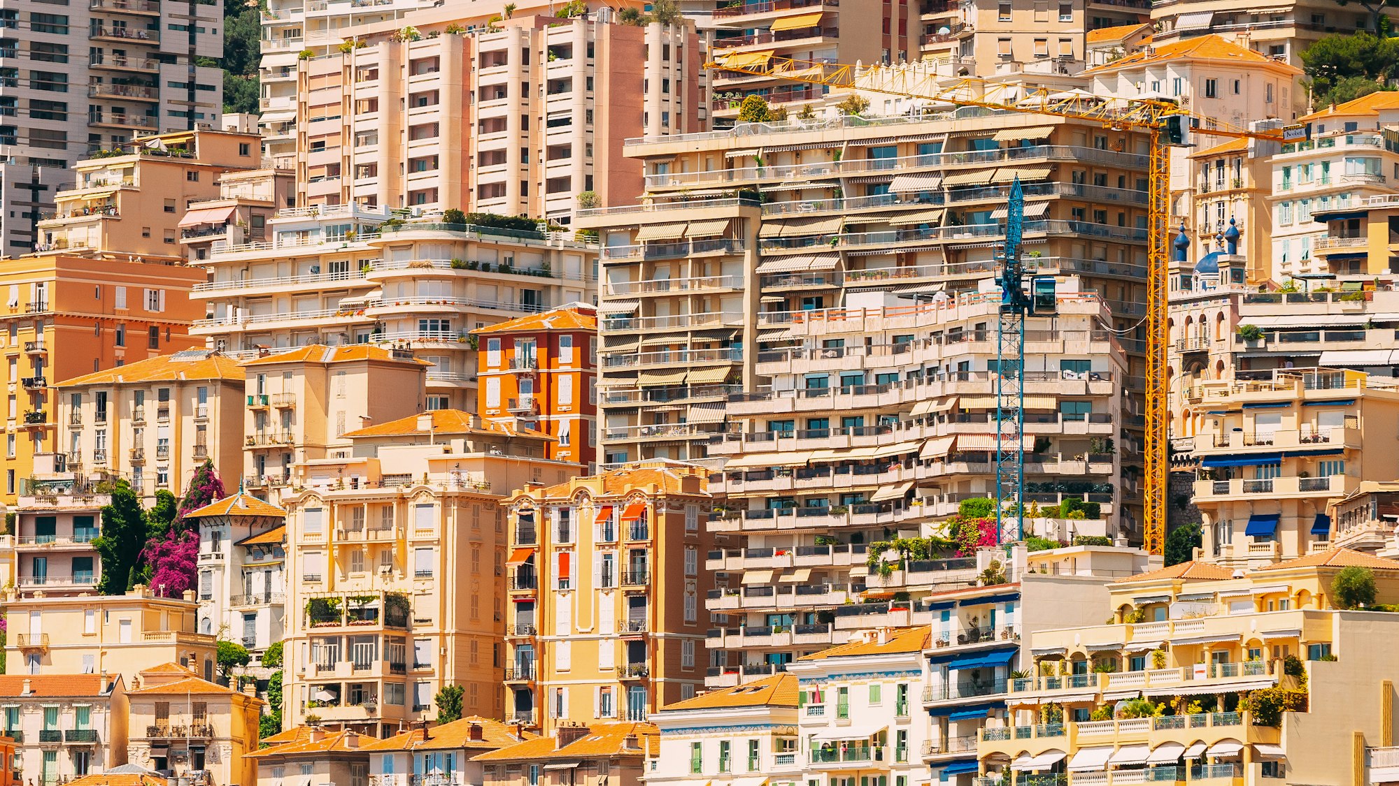 Monaco, Monte Carlo Architecture Background. Many Houses, Buildings